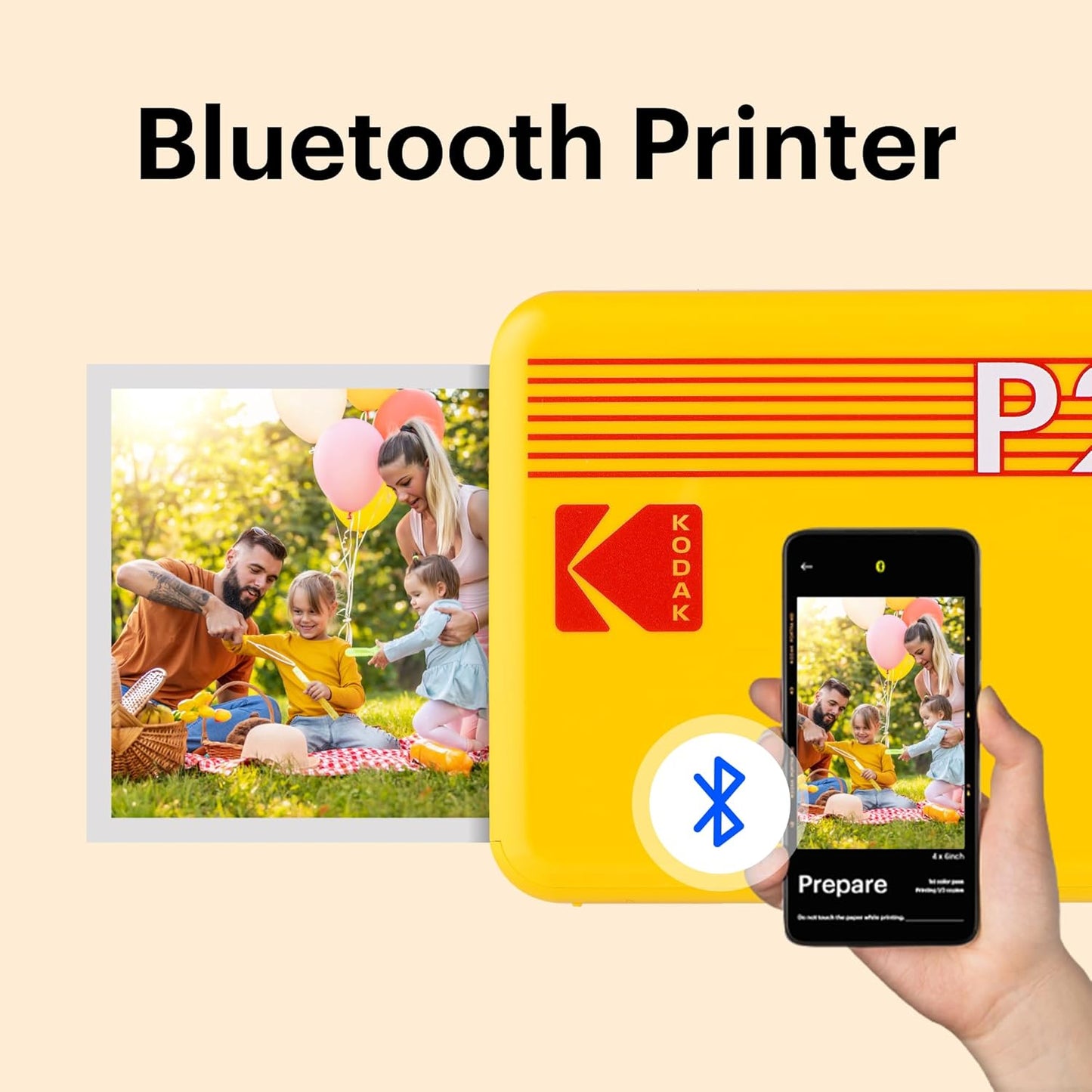 Mini 2 Retro 4PASS Portable Photo Printer, 2.1X3.4 Inches, 68 Sheets Bundle, White