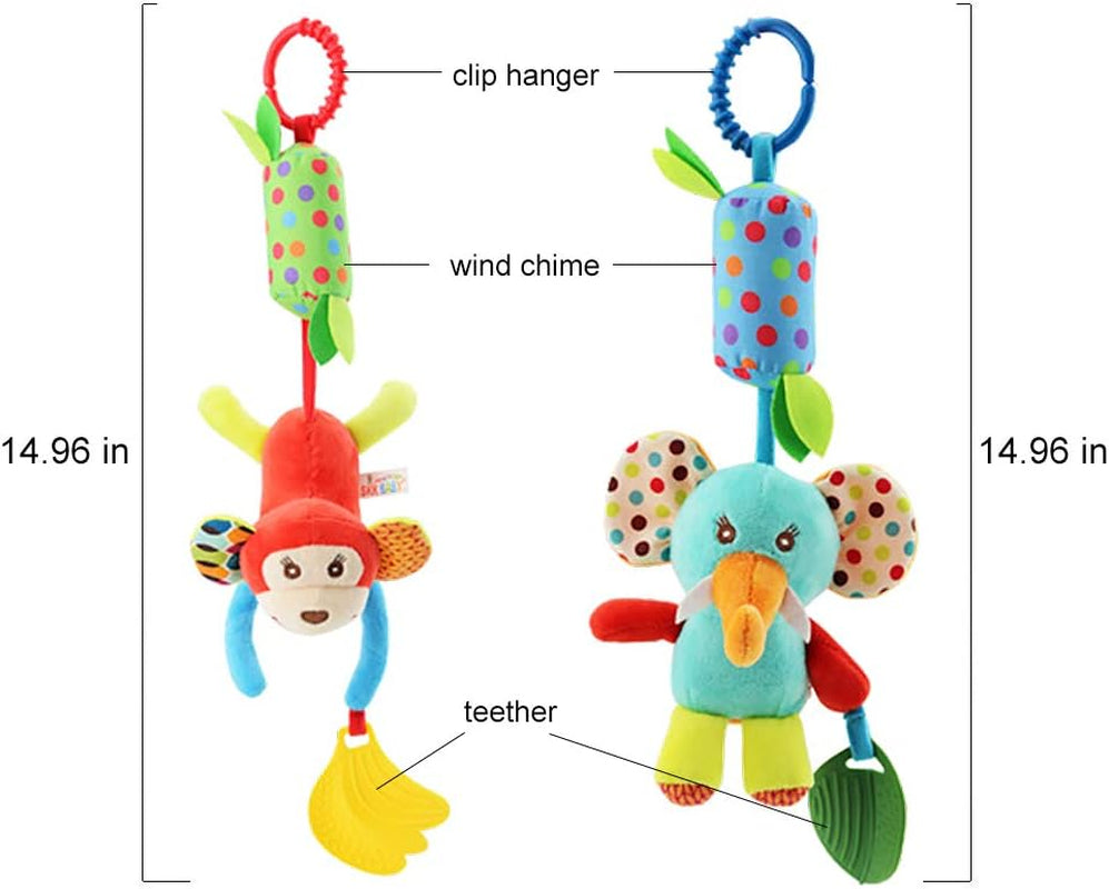 Baby Toys Infant Sensory Games Car Seats Stroller Crib Activities Montessori Learning Education Travel Essential Birthday Gifts for Newborns Toddlers Boys Girls Ages 3+ Months, Pack of 4