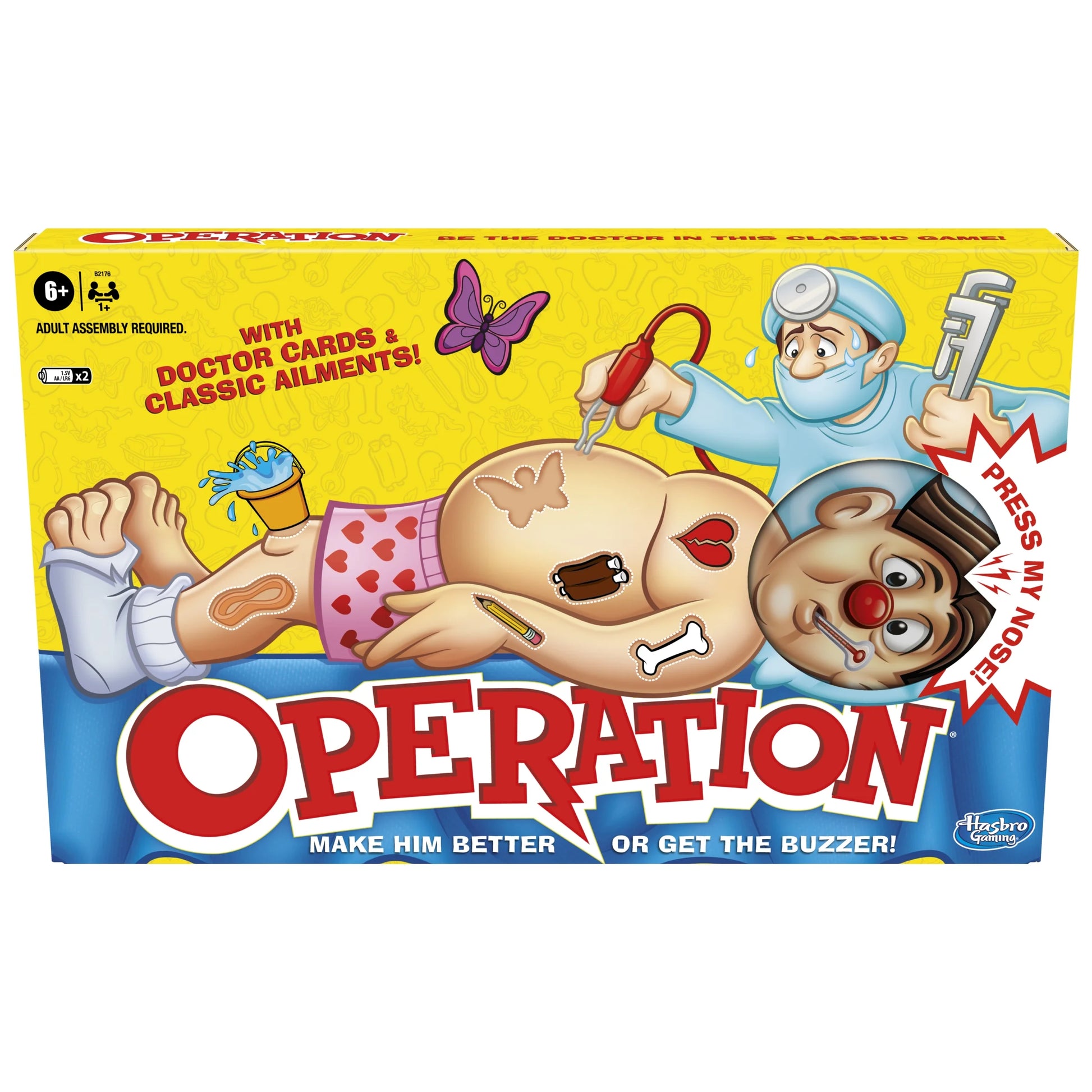 , Classic Kids & Family Favorite Strategy Game with 12 Plastic Ailments, Non-Candy Easter Basket Stuffers Gifts