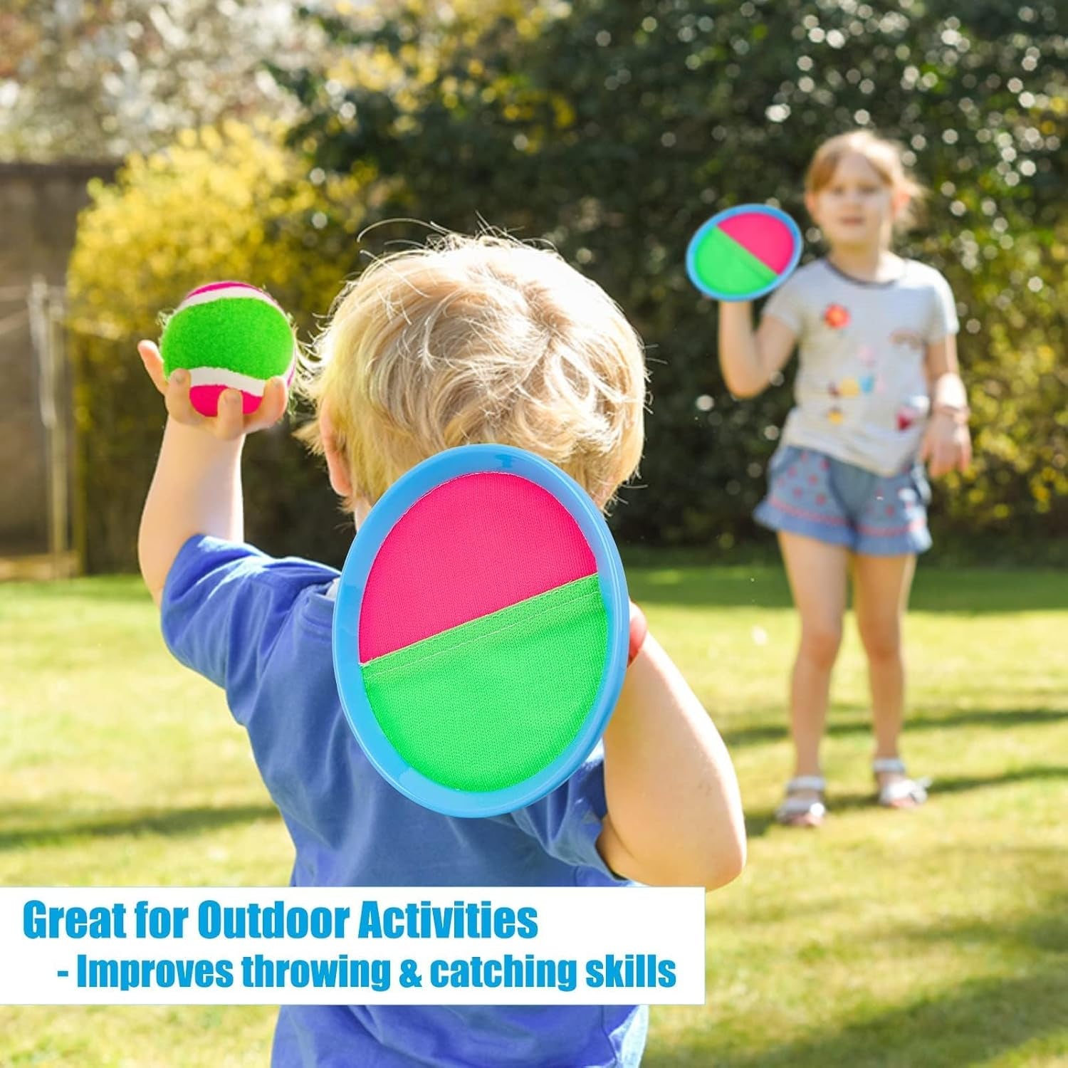 Toss and Catch Ball Game Outdoor Toys for Kids Games Beach Pool Toys Outdoor Yard Games for 3 4 5 6 7 8+ Year Old Boys Girls Birthday Valentine'S Day Gift Easter Basket Stuffers (Upgraded)