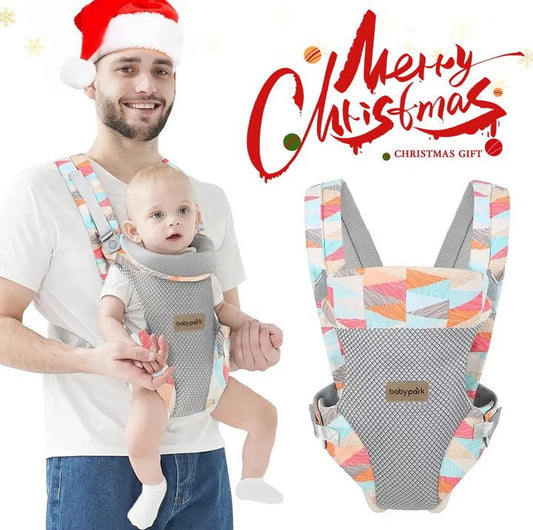 Baby Carrier, 4-In-1 Colorful Baby Carrier, Front and Back Baby Sling with Adjustable Holder, Christmas Gift