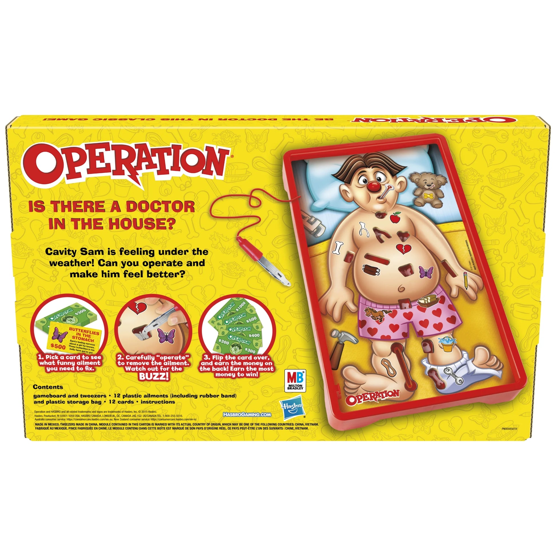 , Classic Kids & Family Favorite Strategy Game with 12 Plastic Ailments, Non-Candy Easter Basket Stuffers Gifts